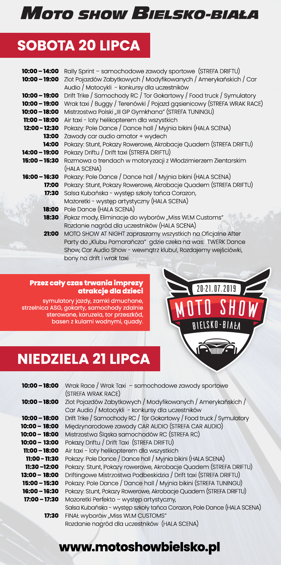 HARMONOGRAM MOTO SHOW BIELSKO-BIAŁA